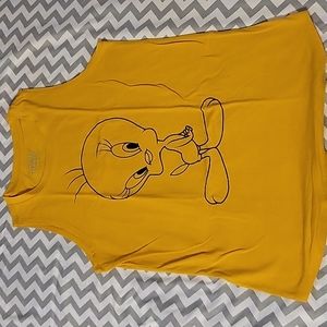 ❌SOLD❌👧NWOT Tweety Bird Gold Tank - Girls